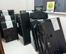 PCPR e PMPR apreendem mais de 100 televisores durante operação em combate ao estelionato em Matinhos