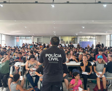 PCPR realiza palestra orientativa em combate a crimes sexuis em Pontal do Paraná 