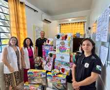 PCPR realiza ação solidária e distribui mercadorias recuperadas para CMEIs de Mamborê