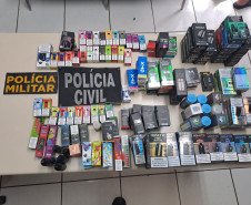 PCPR e PMPR prendem dois homens em flagrante e apreende 280 cigarros eletrônicos em Francisco Beltrão