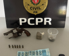 PCPR e PMPR prendem homem em flagrante por posse ilegal de arma de fogo e tráfico de drogas em Loanda 