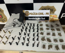 PCPR prende homem em flagrante por tráfico de drogas e porte ilegal de arma de fogo em Bom Sucesso