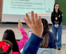 PCPR realiza palestra  para conscientizar crianças ao maus tratos aos animais em Campina da Lagoa