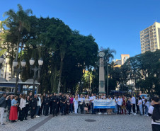 PCPR participa de Caminhada do Bem-Estar de Autocuidado no Centro de Curitiba 