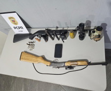 PCPR e PMPR prendem homem em flagrante pela caça de animais silvestres e porte de arma de fogo em Cianorte 