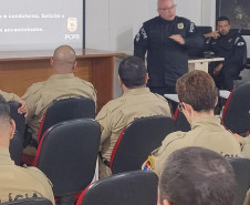 PCPR promove palestra sobre  crimes de trânsito na sede da BPRv em Maringá