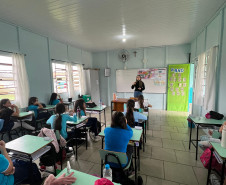 PCPR dá palestra sobre o maio laranja em escola em União da Vitória