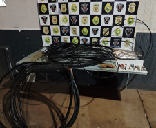 PCPR prende suspeitos de furto de cabos telefônicos e de internet em Maringá