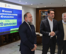 Ratinho Junior anuncia contratação de 620 policiais para reforçar quadro da Polícia Civil