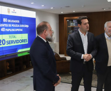 Ratinho Junior anuncia contratação de 620 policiais para reforçar quadro da Polícia Civil