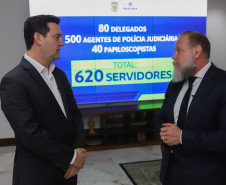 Ratinho Junior anuncia contratação de 620 policiais para reforçar quadro da Polícia Civil