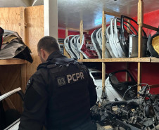 PCPR apreende dezenas de peças veiculares durante ação em Curitiba 