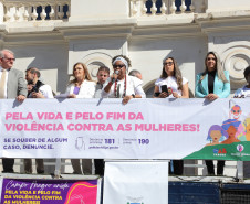 PCPR marca presença na Caminhada do Meio-Dia contra o feminicídio 