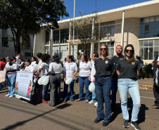 PCPR marca presença na Caminhada do Meio-Dia contra o feminicídio 