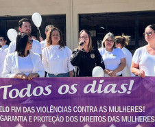 PCPR marca presença na Caminhada do Meio-Dia contra o feminicídio 
