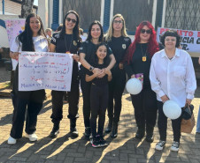 PCPR marca presença na Caminhada do Meio-Dia contra o feminicídio 