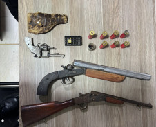 PCPR prende homem em flagrante por posse ilegal de arma de fogo em Pitanga
