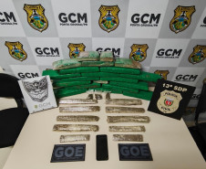 PCPR e GCM prende um homem em flagrante e apreende 20 quilos de entorpecentes em Ponta Grossa
