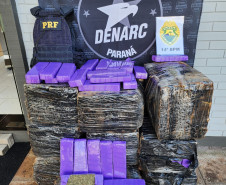 PCPR, PMPR e PRF interceptam veículo com 468 kg de maconha em ação integrada em Santa Terezinha de Itaipu