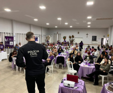 PCPR e PMPR participam de evento em alusão ao Agosto Lilás em Engenheiro Beltrão 
