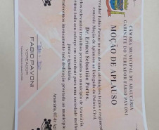 Delegado da PCPR recebe certificado de honra  em Câmara de Vereadores de Araucária