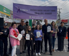 PCPR e GM realizam blitz informativa acerca do combate à violência doméstica e familiar em São José dos Pinhais
