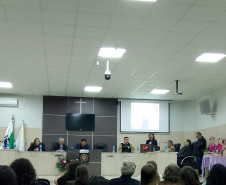 PCPR participa de evento contra violência doméstica em Saudade do Iguaçu