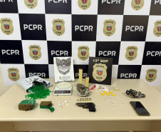 PCPR e GMPR prende homem pelo crime de tráfico de drogas e posse ilegal de arma de fogo em Ponta Grossa