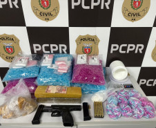 PCPR prende homem em flagrante por tráfico de drogas e posse ilegal de arma em Almirante Tamandaré