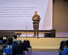 PCPR realiza palestra sobre crimes virtuais em Colégio Adventista de São José dos Pinhais