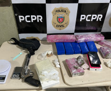 PCPR apreende mais de 7 quilos de drogas e uma arma de fogo durante ação em Nova Esperança