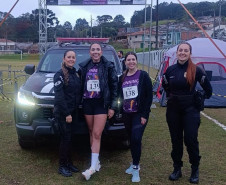 PCPR realiza segurança durante a corrida do combate a violência da mulher em Bocaiúva do Sul