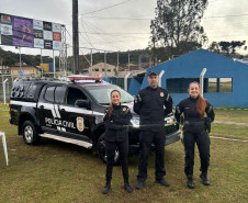 PCPR realiza segurança durante a corrida do combate a violência da mulher em Bocaiúva do Sul