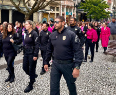 PCPR participa de caminhada em alusão ao Outubro Rosa em Curitiba 