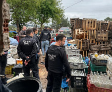 PCPR destroi mais de 300 mil garrafas de bebidas durante ação contra comércio irregular em Curitiba e RMC