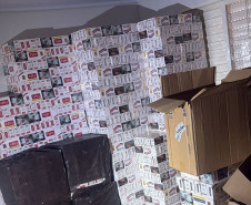 PCPR, PMPR e PMMS prendem homem em flagrante por contrabando de cigarros em Diamante do Norte