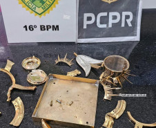 PCPR e PMPR recuperam objetos furtados em santuário de Guarapuava