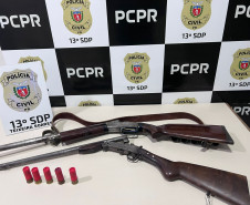 PCPR apreende armas de fogo em Teixeira Soares