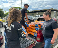 PCPR acompanha entrega de rações arrecadadas na XVIII Corrida da Instituição