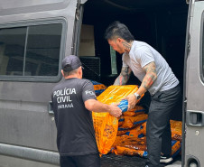 PCPR acompanha entrega de rações arrecadadas na XVIII Corrida da Instituição