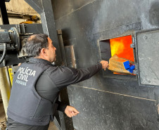 PCPR incinera aproximadamente duas toneladas de drogas em Arapongas