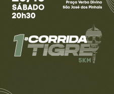 Faltam dois dias para a 1ª Corrida Tigre da PCPR: confira percurso e retirada de kits