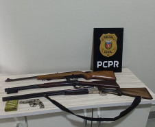 PCPR prende homem em flagrante por posse ilegal de arma de fogo e apreende 4 armas em Rondon