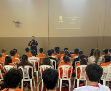 PCPR realiza palestra sobre combate à criminalidade em uma escola em Palmeira