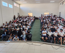 PCPR realiza palestra sobre prevenção ao uso de drogas em escola de Cidade Gaúcha