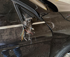 PCPR apreende veículo envolvido em acidente ocorrido na BR-277