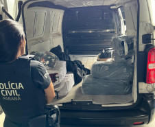 PCPR apreende materiais que seriam utilizados na falsificação de bonés em Apucarana