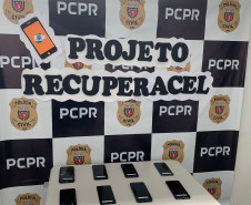 PCPR realizou a devolução de aparelhos celulares furtados em São Mateus do Sul