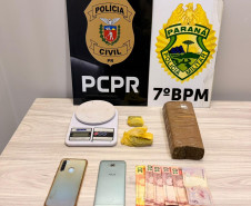 PCPR e PMPR prendem casal em flagrante durante operação contra o tráfico de drogas em Tapira