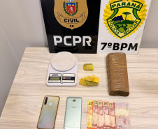 PCPR e PMPR prendem casal em flagrante durante operação contra o tráfico de drogas em Tapira
